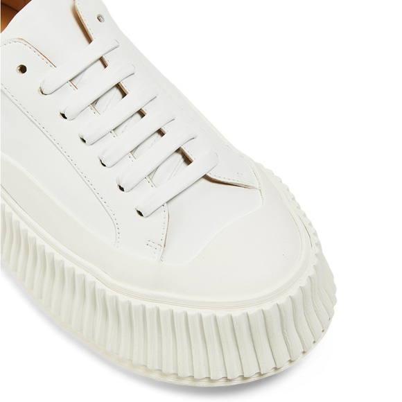 Jil Sander White Leather Platform Sneaker | Size 36 - Picture 7 of 9